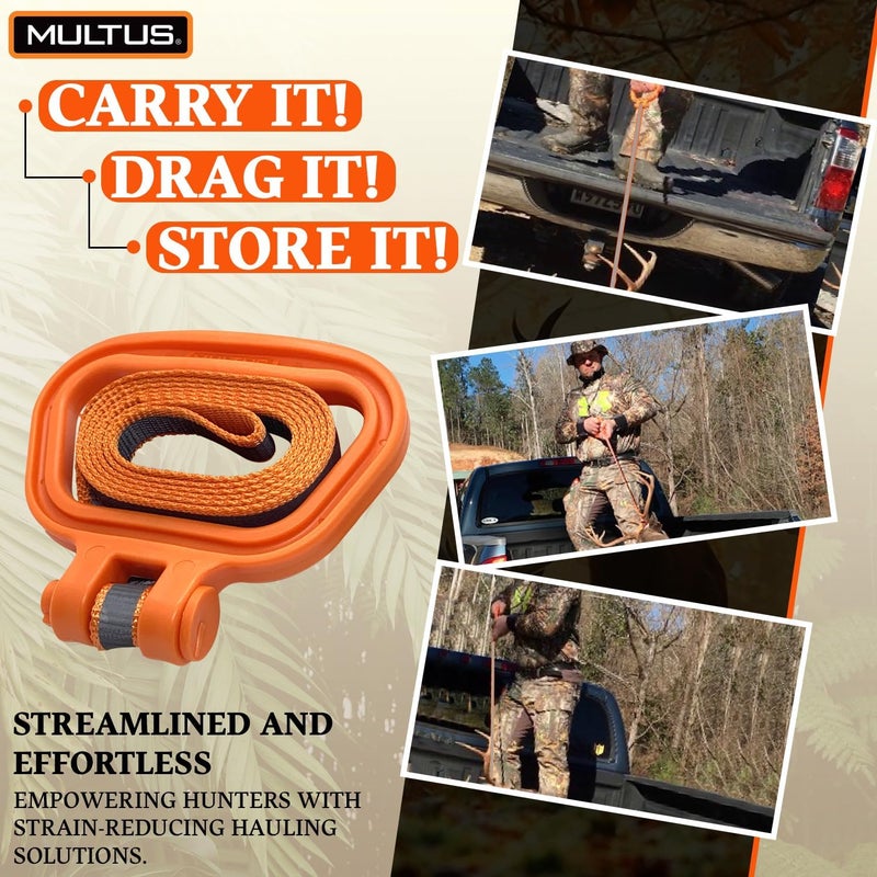 MULTUS Deer Drag Rope & Strap - Heavy Duty Deer Puller for Hunting - Unique Gifts for Hunters, Dad, Men Who Have Everything - Hunting Essentials & Accessories - Image 4